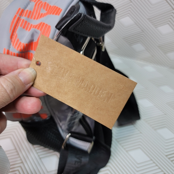 New! Steve Madden Grey/Multi Nylon Bminiforce Backpack Women's Backpacks. - Picture 4 of 12